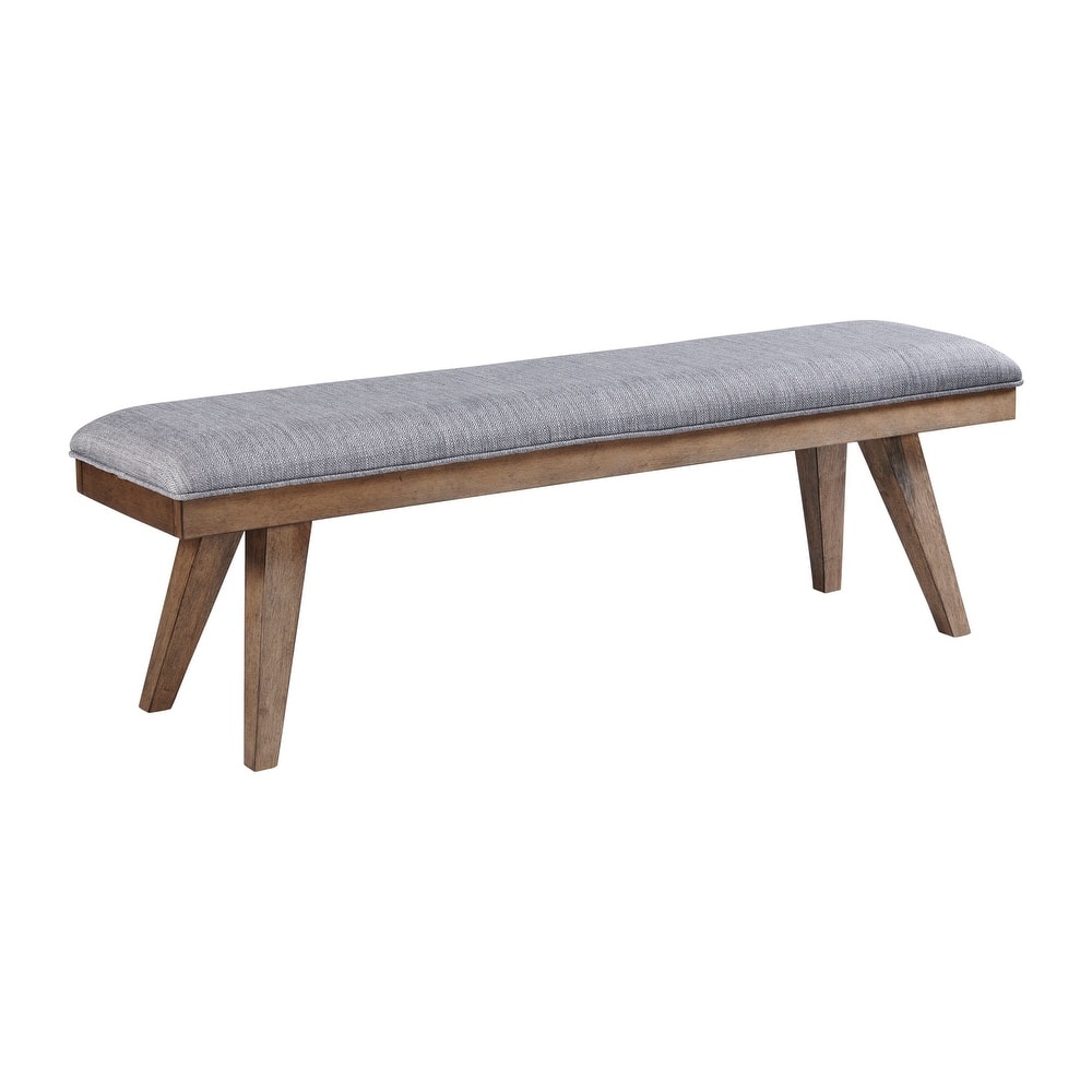 Oslo Bench with Cushion and 4 Legs, Weathered Chestnut