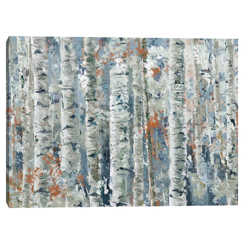 Speckled Birches by Studio Arts Canvas Art Print