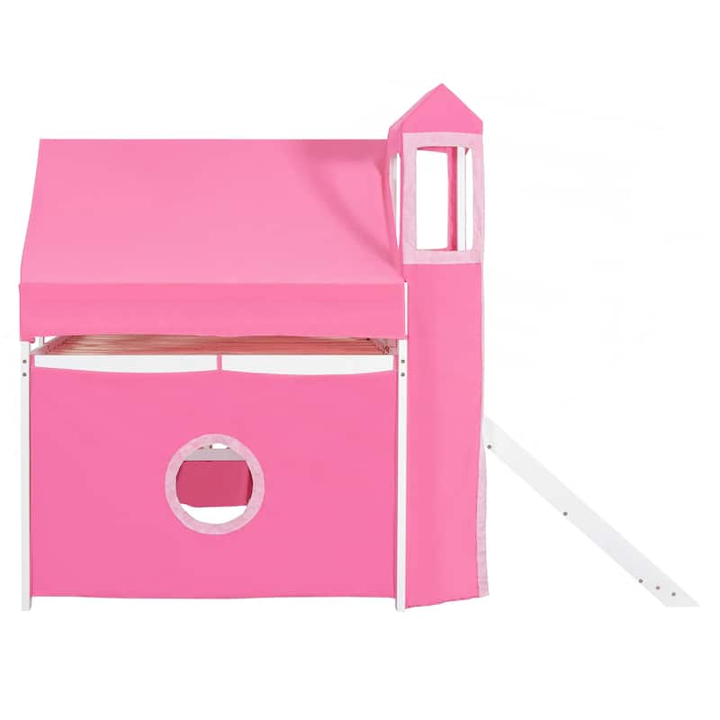 Unique Loft Bed with Tent and Tower for Kids' Fun and Comfort