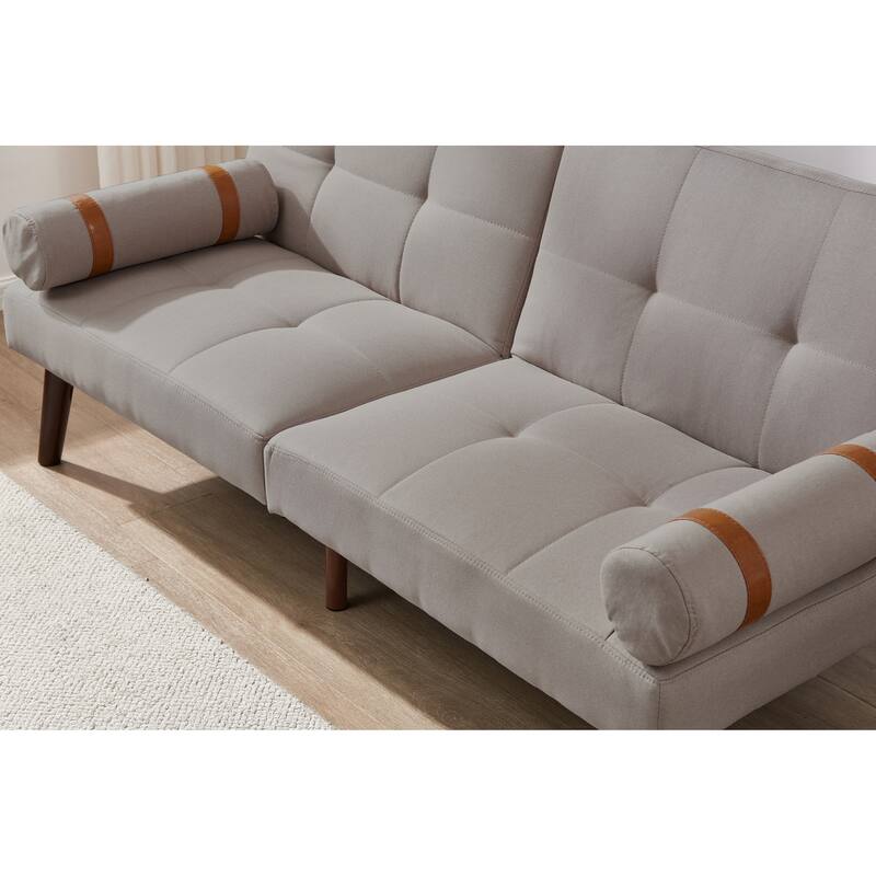 Convertible Sofa Bed Futon with Solid Wood Legs Bed Bath & Beyond 39578241