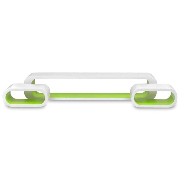 Shop Vidaxl 3 White Green Mdf Floating Shelf Cubes Book Dvd