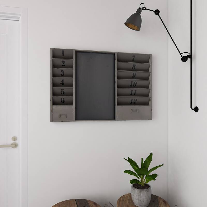 Industrial 24 x 36 Inch 12-pocket Metal Message Board by Studio 350