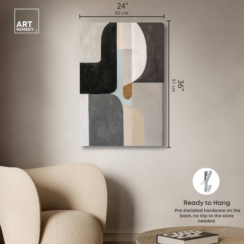 Interlocking Segments III Canvas by Art Remedy, Gallery Wrapped