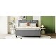 preview thumbnail 1 of 21, Comfortable Upholstered Platform Bed with Stylish Headboard and Extra Trundle