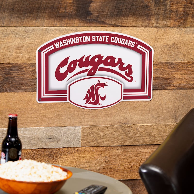 Washington State University Embossed Steel Wall Sign, 11" x 17"