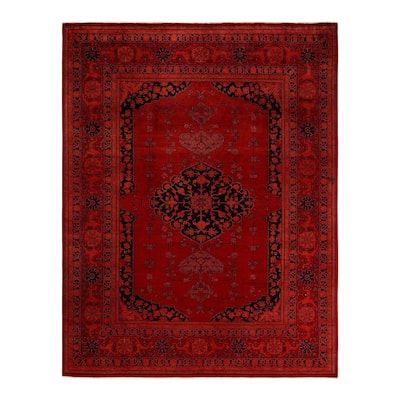 Vibrance, One-of-a-Kind Hand-Knotted Area Rug - Red, 8' 1" x 10' 5" - 8' 1" x 10' 5"