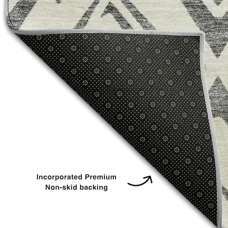 Premium Washable Super Soft Modern Diamond Mayfield Rug