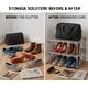 preview thumbnail 5 of 6, Ybm Home Stackable Mesh Shelf Silver Storage Rack for Kitchen/Office Wire Organizer 9.5 In. L x 9.5 In. W x 4 In. H 2 Pack