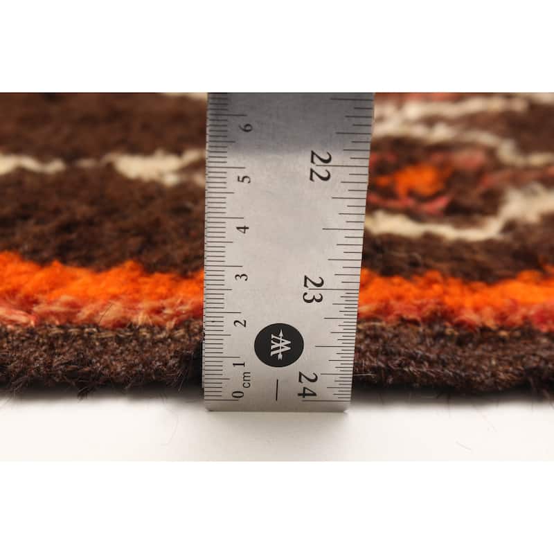 ECARPETGALLERY Hand-knotted Andelz Brown Wool Rug - 3'11 x 8'2