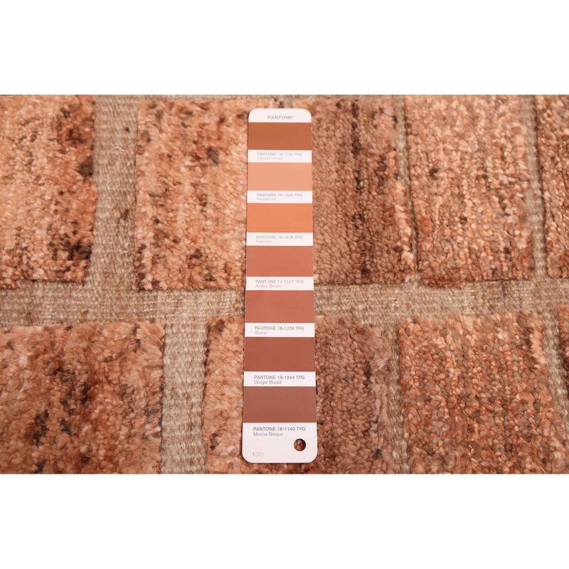 ECARPETGALLERY Hand-knotted Tangier Brown Wool Rug - 8'2 x 9'9