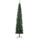 preview thumbnail 2 of 7, HOMCOM 9.5 Foot Unlit Pencil Artificial Christmas Tree, Slim Xmas Tree with Realistic Branches, Pine Cones, Metal Base - 9.35 ft