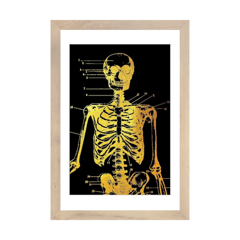 iCanvas "Skeleton Front" by Gab Fernando - Natural - 32x24x1