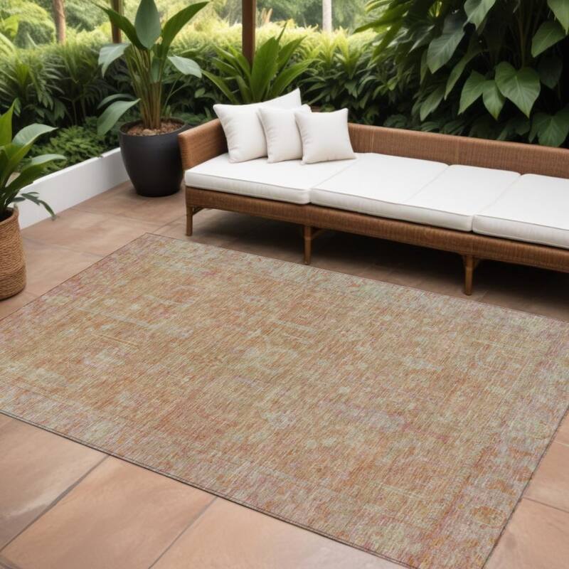 HomeRoots Oriental Traditional Rectangle Outdoor Rug - 8' X 10'