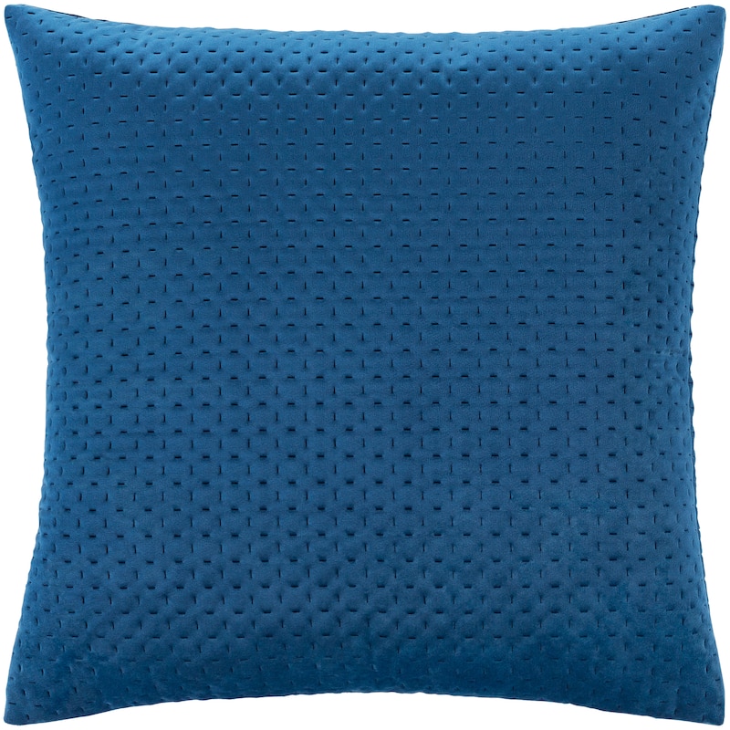 The Curated Nomad Sawyer Velvet Stitched 20-inch Throw Pillow with Poly or Down Fill