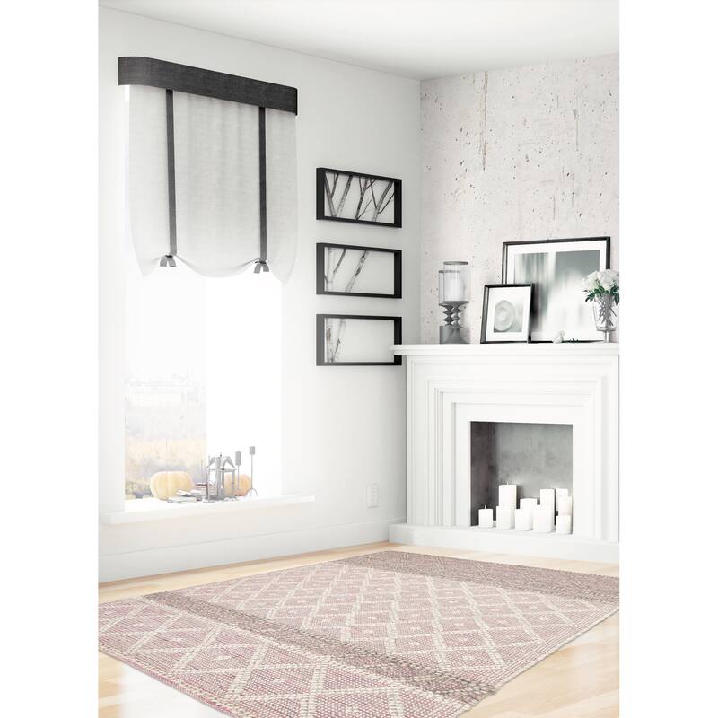 ECARPETGALLERY Braid weave Sienna Grey Wool Rug - 5'1 x 7'6