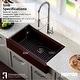 preview thumbnail 21 of 44, Karran 34" Retrofit Undermount Large Single Bowl Quartz Farmhouse Workstation Kitchen Sink