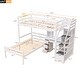 preview thumbnail 5 of 15, Modern Design Twin Size Loft Bed with Stand-alone Bed, Storage Staircase, Desk, Shelves & Drawers