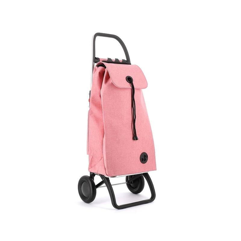 Rolser I-Max Tweed 2 Wheel Foldable Shopping Trolley - 41.14" H x 16.14" W x 12.6" D - Coral