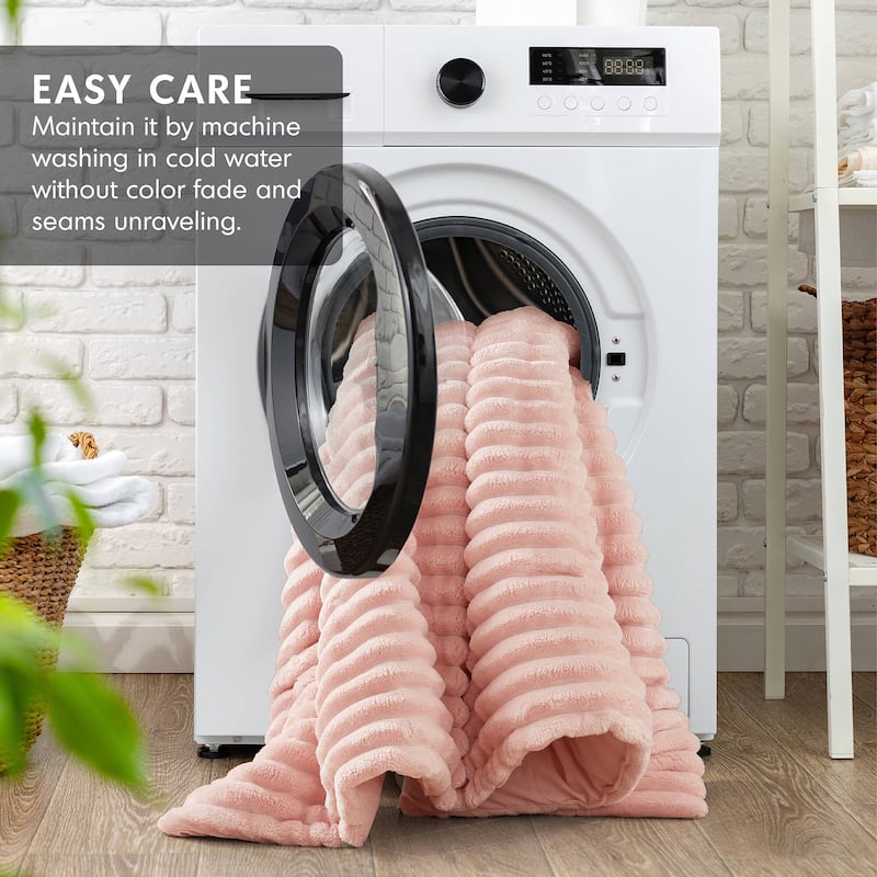 Chelsea Square Avril Fluffy Ribbed Plush Comforter Set