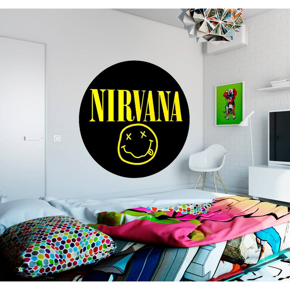 Nirvana Decal, Nirvana Sticker, Nirvana Wall Decor, Nirvana Music