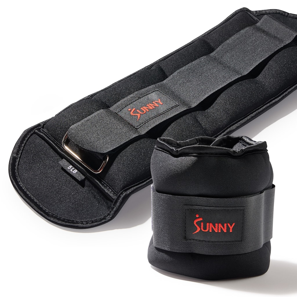 Sunny Health & Fitness Ankle Weight 5-Pound (Pair) - SF-WA01-5 - Black