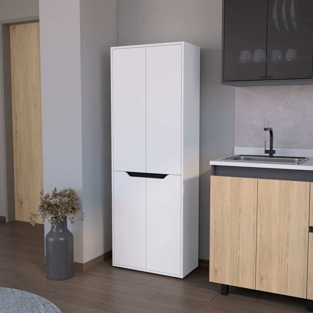 Durable Engineered Wood Kitchen Pantry - Space-Saving Storage and Organization