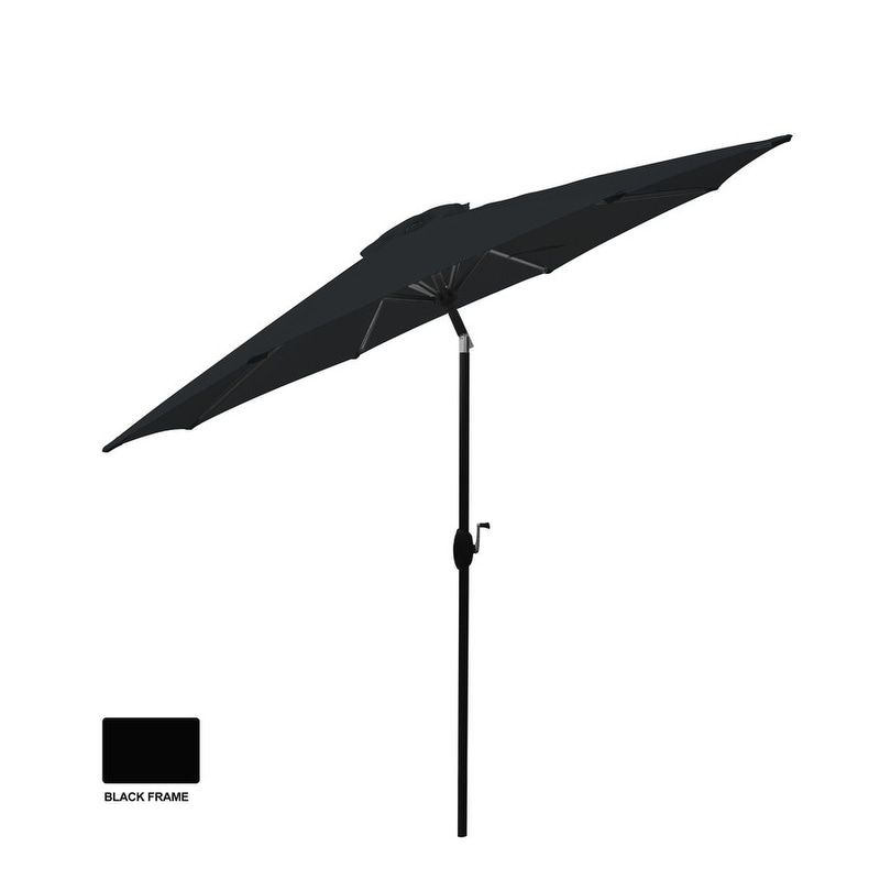 backyard creations raven floral patio market umbrella Raven Black - 9' Aluminum Market Umbrella - Bed Bath & Beyond
