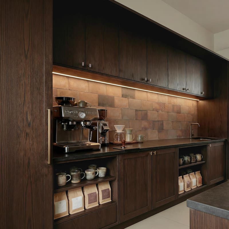 Merola Tile Atelier Rubina Brown 4-1/2" x 9-1/8" Porcelain Floor and Wall Tile - Case (19 Tiles)