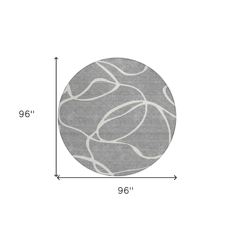 HomeRoots Abstract Transitional Rectangle Outdoor Rug