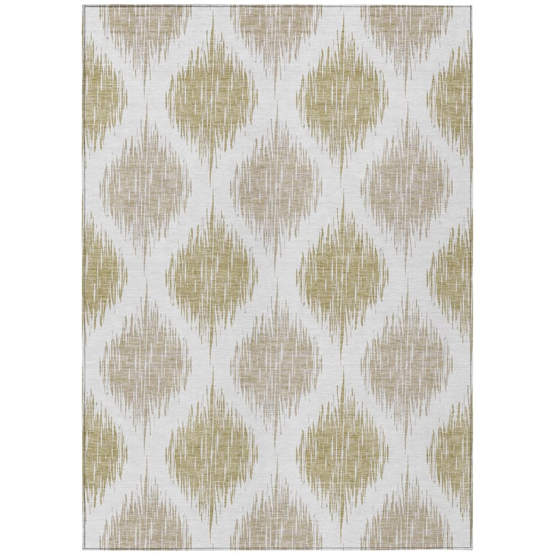 Machine Washable Indoor/ Outdoor Chantille Contemporary Geo Rug