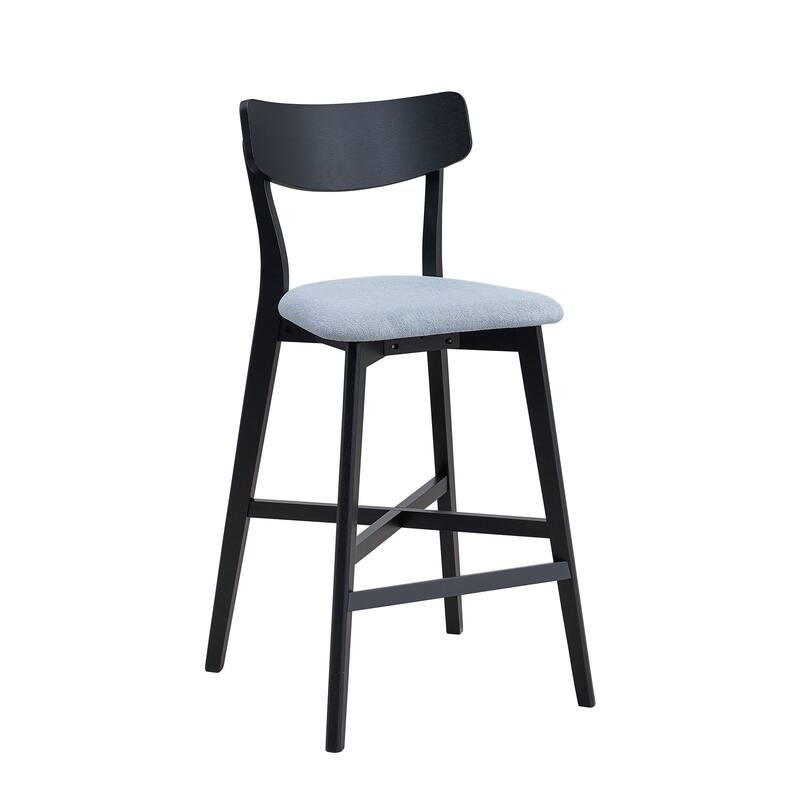 Modern 3-Piece Dining Set with Round Counter Height Bar Table & 2 Upholstered Chairs