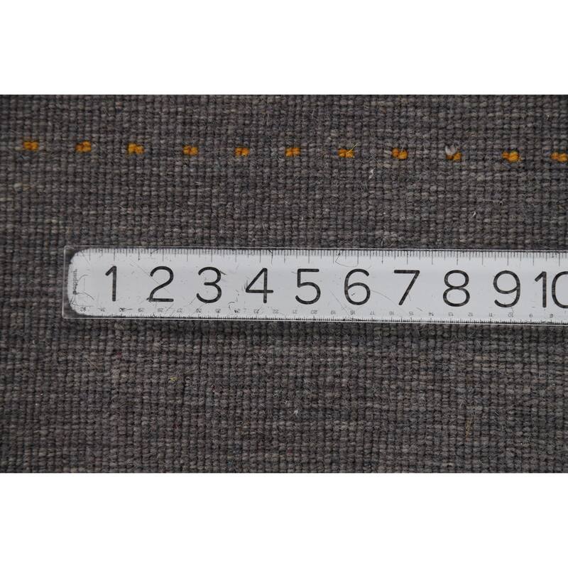 Hand Knotted Oriental 100% Wool Carpet Tribal Tribal Greys & Charcoal Gabbeh Area Rug - 7' 10'' X 5' 8''