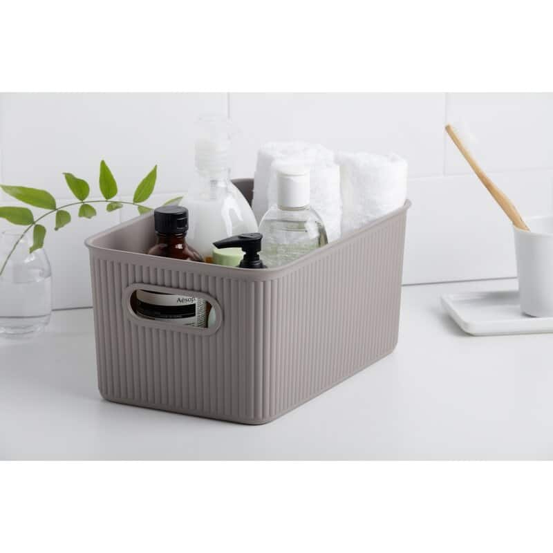 5 L Ribbed Storage Bin