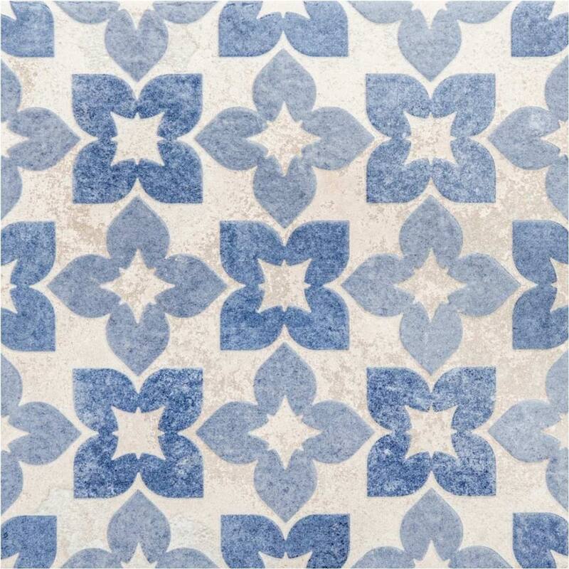 The Tile Life Phlox 8x8 Blue Porcelain Floor & Wall Tile