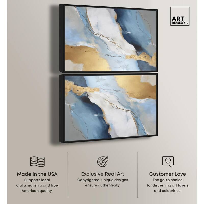 Tonal Strata Canvas by Art Remedy