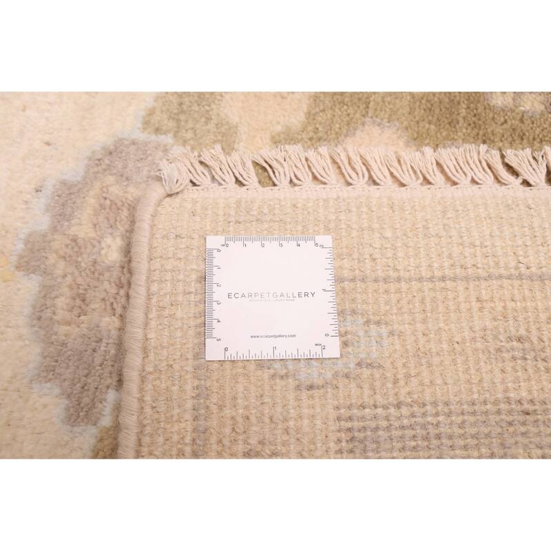ECARPETGALLERY Hand-knotted Royal Oushak Ivory Wool Rug - 7'11 x 10'0