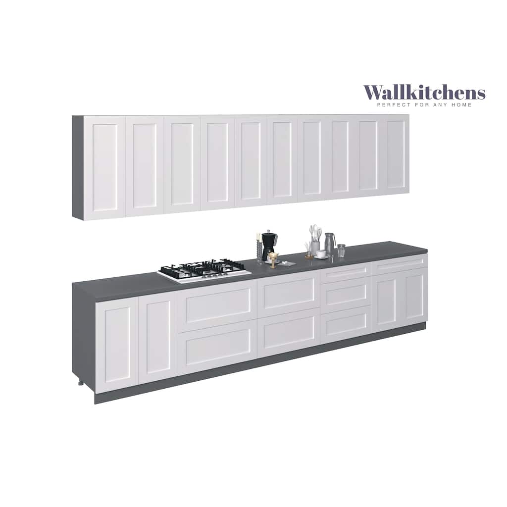 Kitchen Signature Collection White Matte Color Base Size 13Ft Wide - 153x24