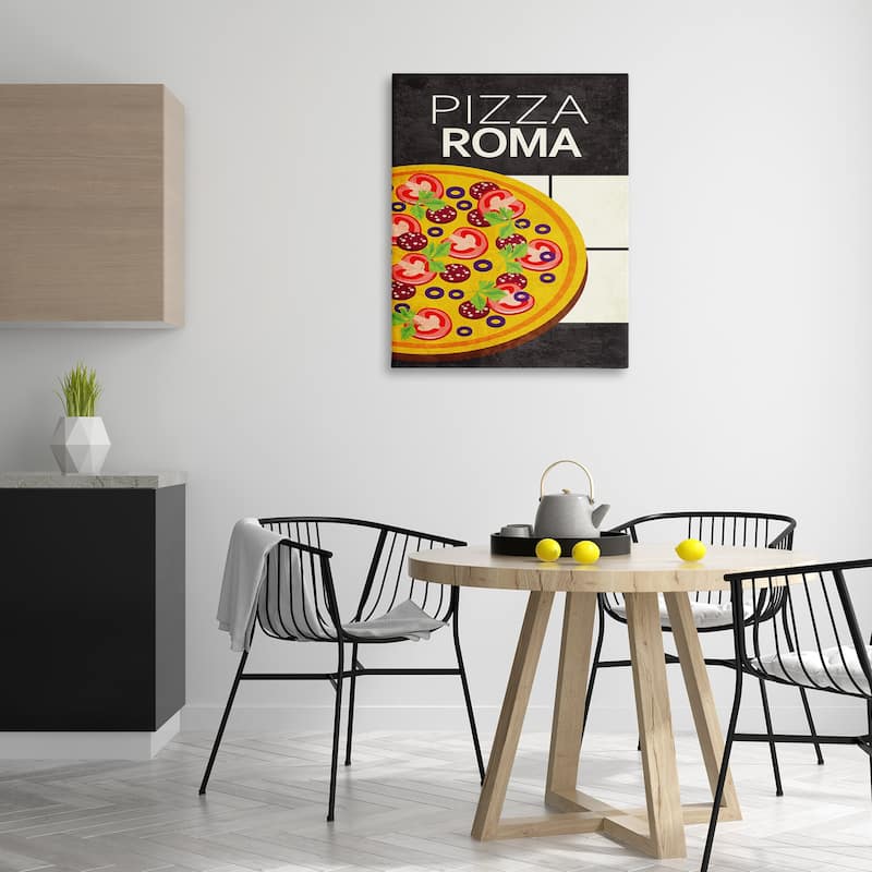 Stupell Pizza Roma Classic Kitchen Canvas Wall Art Design By Kim Allen