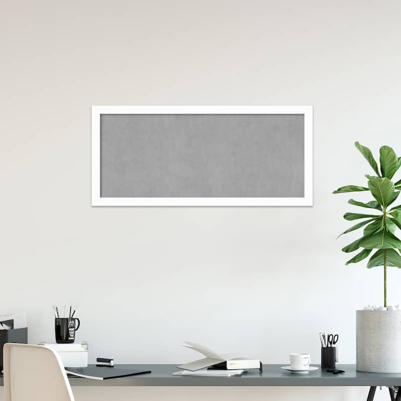 Amanti Art Basic White Narrow Framed Magnetic Board