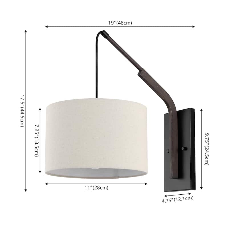 SAFAVIEH Lighting Drofn 19" Wall Sconce (Set of 2) - 11" x 19" x 17.5"-withD/H - Multi - 11Wx19Dx18H