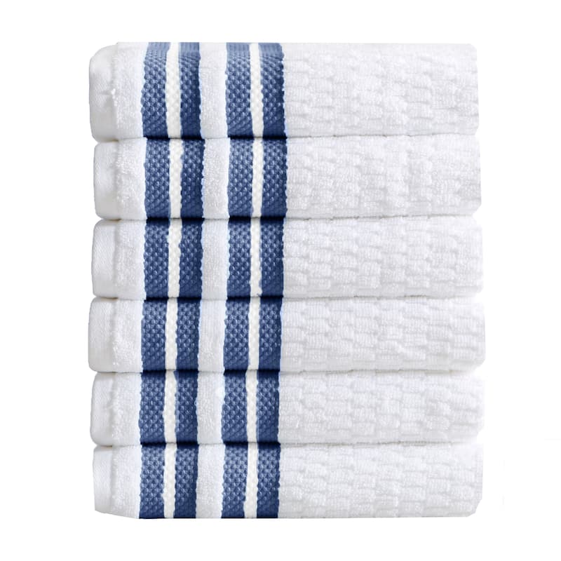 Luxurious Cotton Textured & Detailed Stripes Towel Set