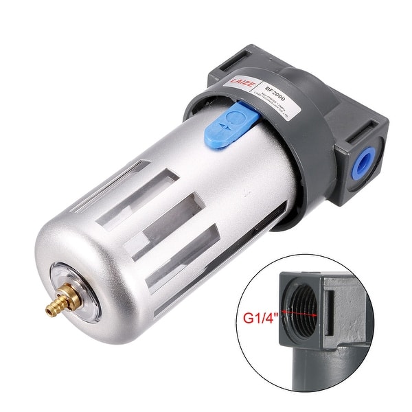 G1//4 Air Filter Pressure Regulator,Air Source Gas Treatment Unit Oil Water Separator for Pneumatic System,AC2000-02 Miniature Combo Moisture Trap Piggyback Compressed Air Filter Regulator