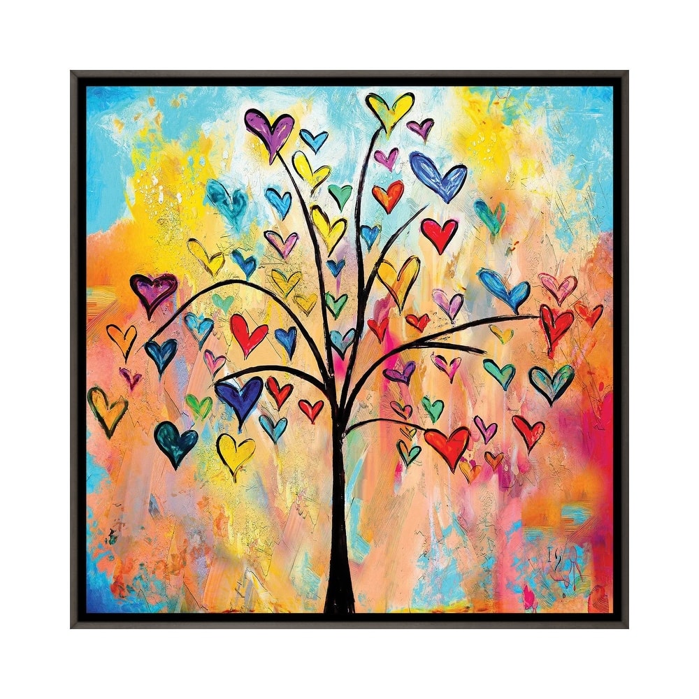 iCanvas "Tree Of Hearts" by Ivan Guaderrama Framed