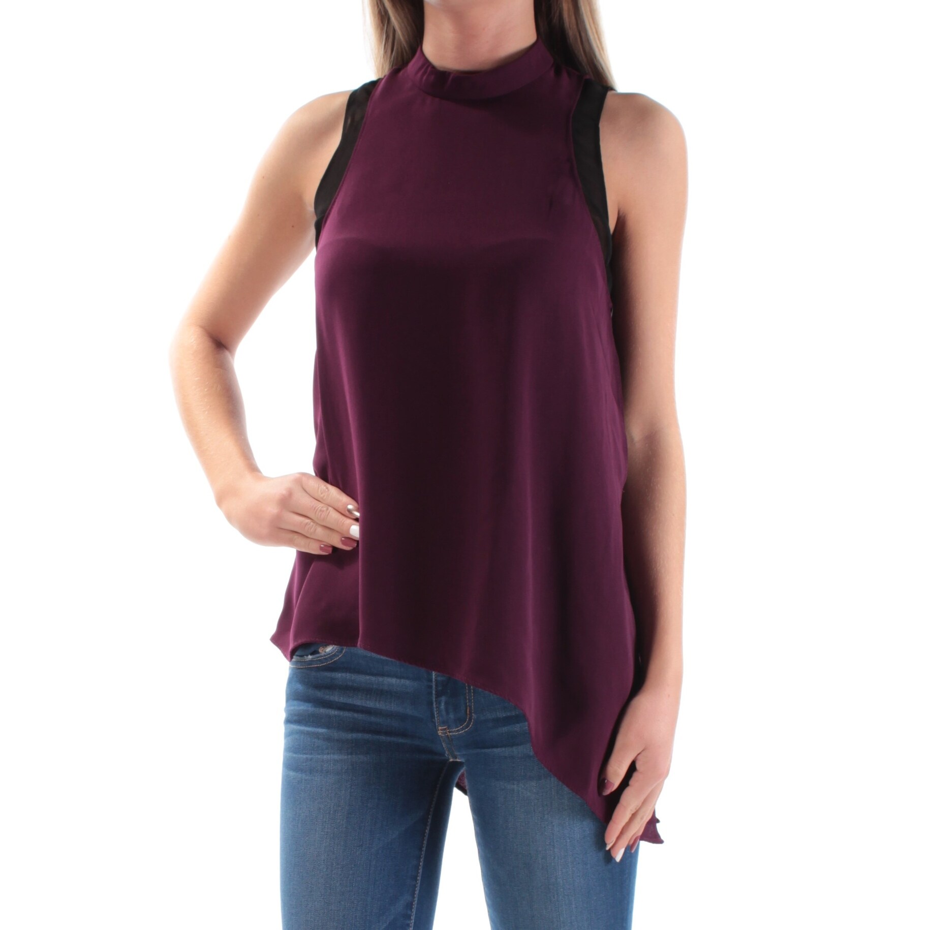 burgundy evening top
