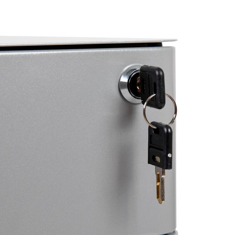 Modern 3-Drawer Mobile Locking Filing Cabinet Storage Organizer
