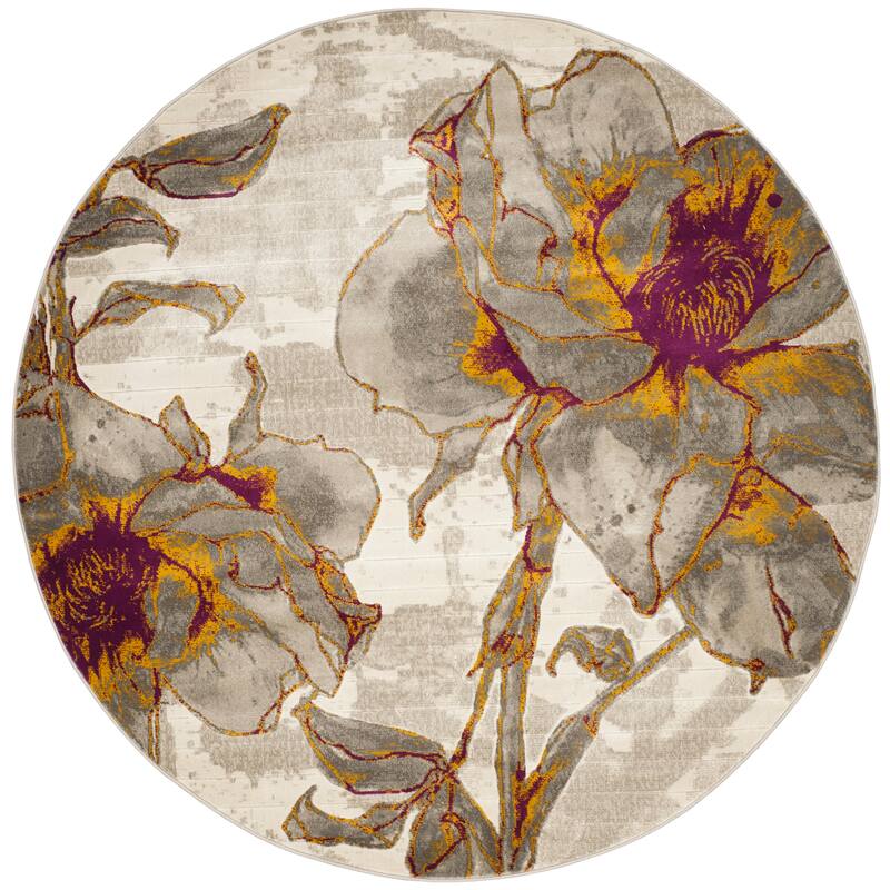 SAFAVIEH Porcello Adelphine Modern Watercolor Floral Rug