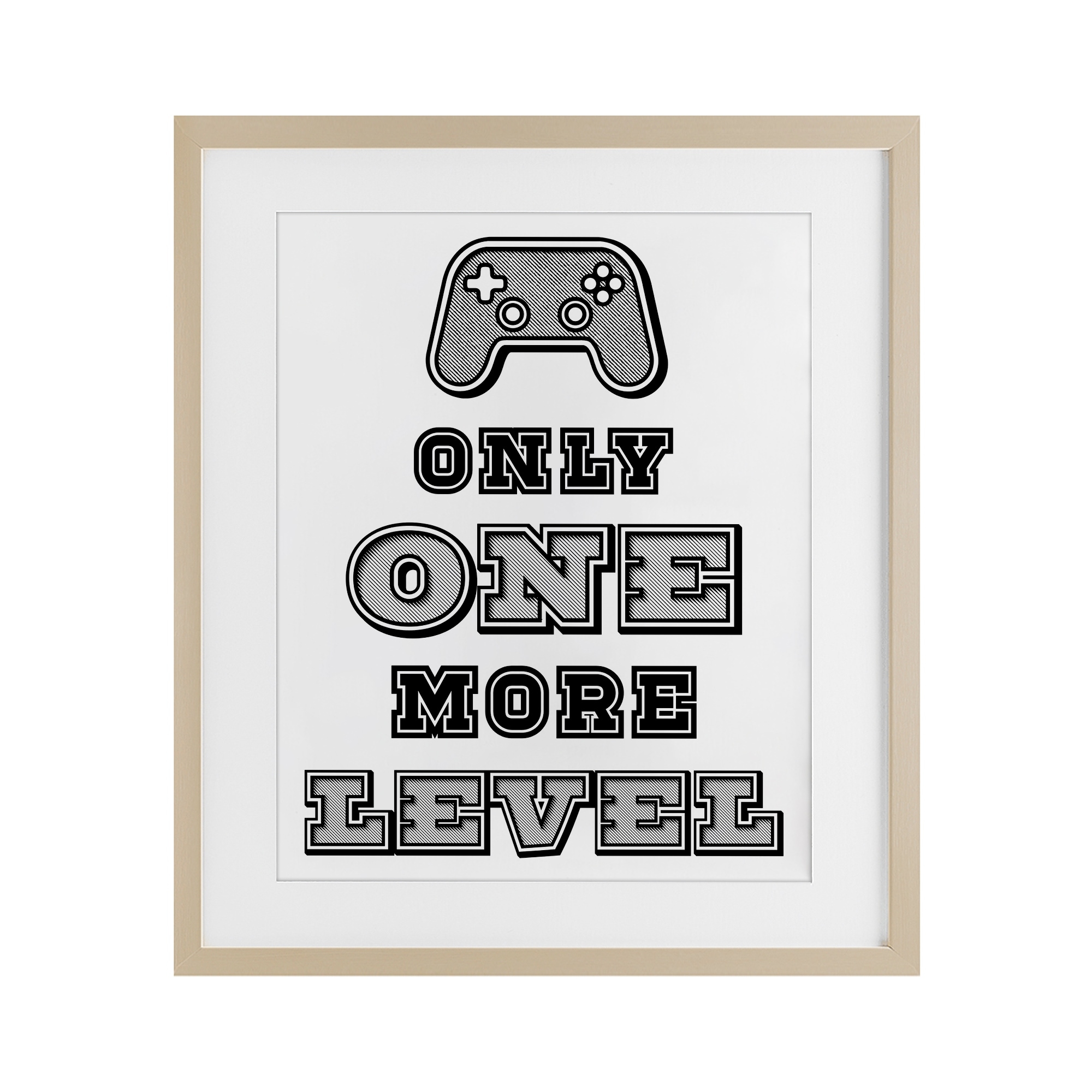 Stupell One Level Motivational Gamer Under Glass Framed Design By Marcus Prime