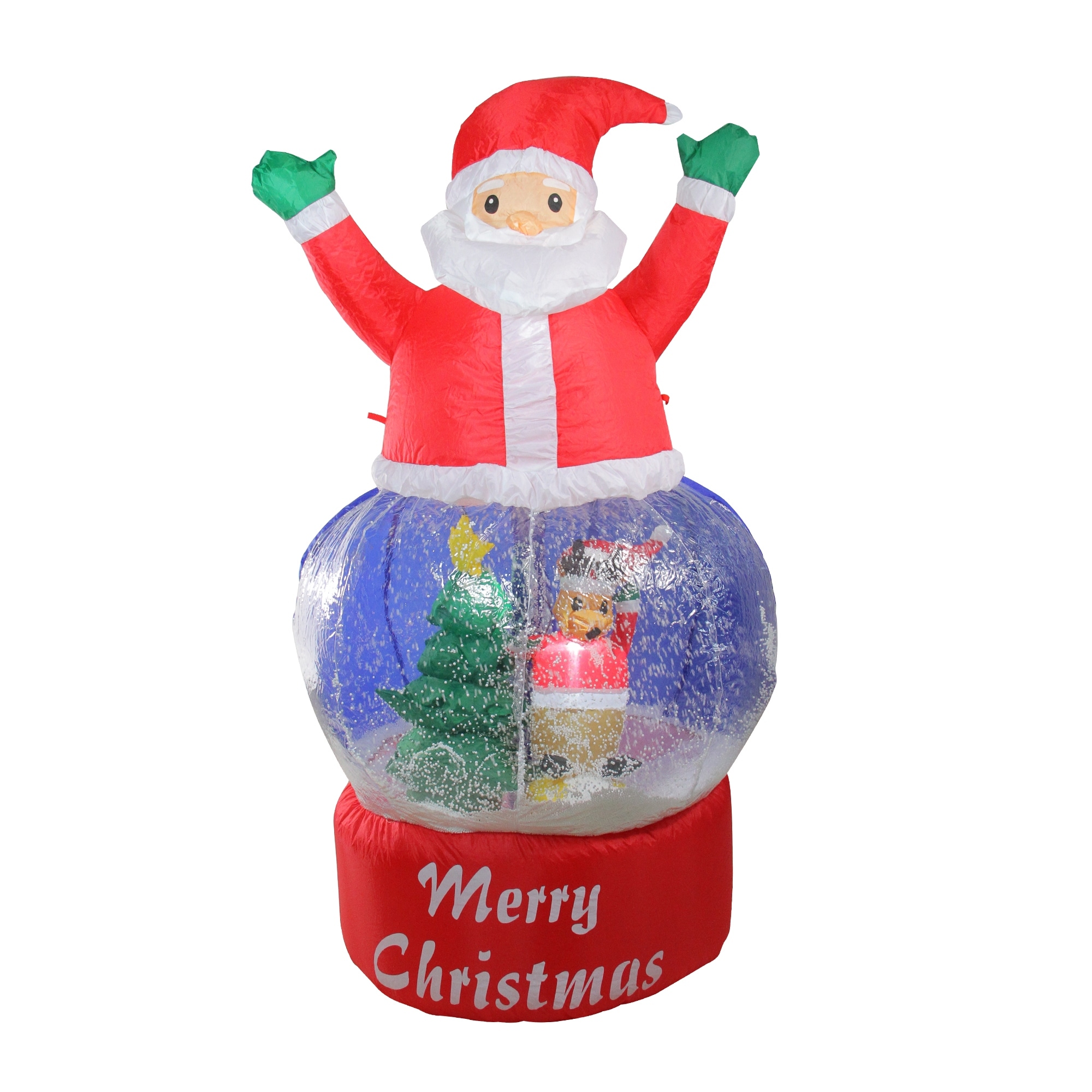 Shop 4 75 Inflatable Santa Claus Snow Globe Lighted Christmas