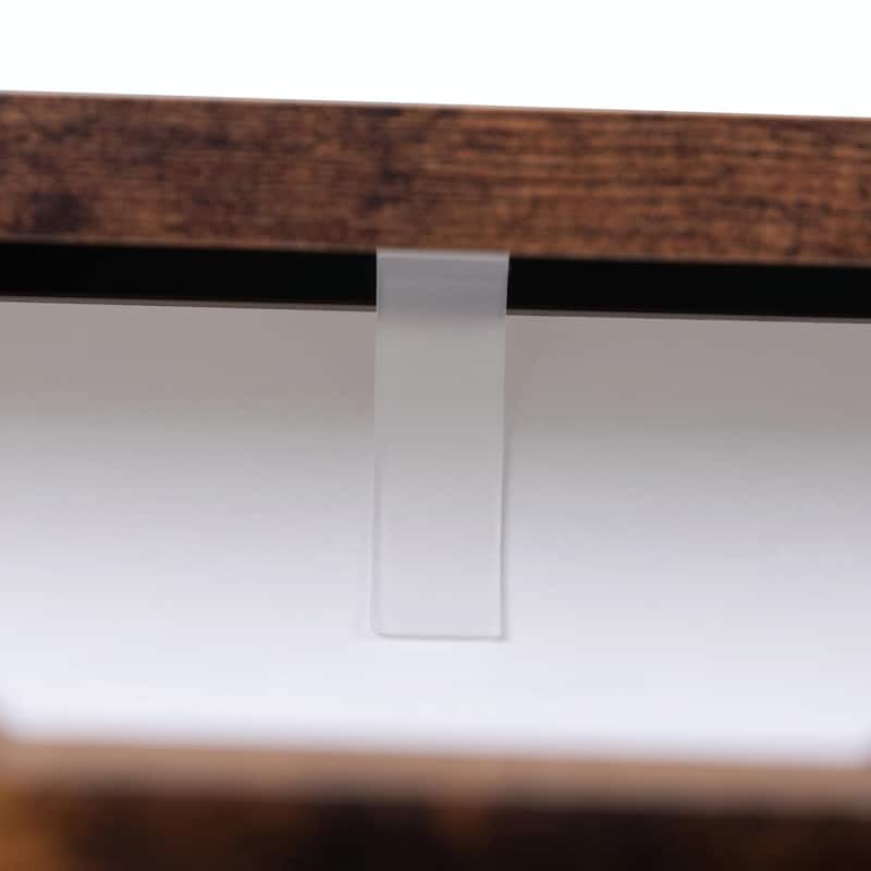 Nightstand with 2 Drawers, Solid Wood Legs, Bedside Table