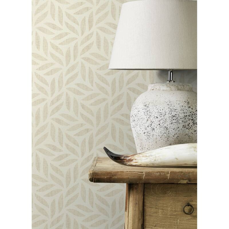 Advantage Sagano Taupe Leaf Wallpaper